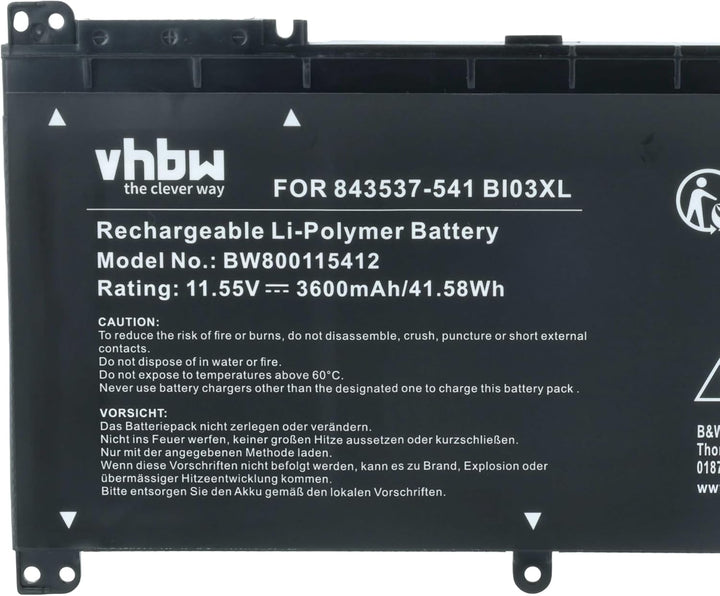 vhbw Akku kompatibel mit HP Pavilion X360 13-U033TU, X360 13-U036NW, X360 13-U038CA, X360 13-U038TU