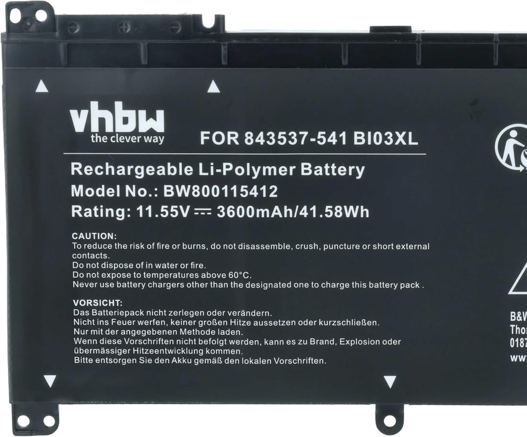 vhbw Akku kompatibel mit HP Pavilion X360 13-U033TU, X360 13-U036NW, X360 13-U038CA, X360 13-U038TU