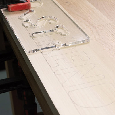 Trend Grossbuchstaben Schablone Routing Set für die Schildherstellung, klare Kunststoff-Routing-Scha