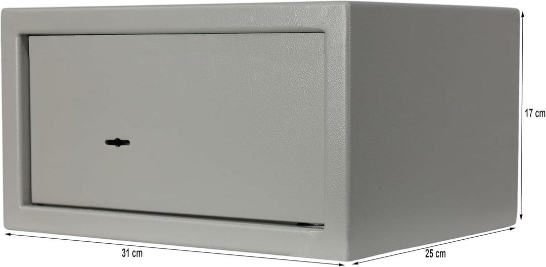 Möbeltresor Safe Tresor Geldschrank Wandtresor Wandsafe Schlüssel Wertsachen S2 - silber M Silber, M