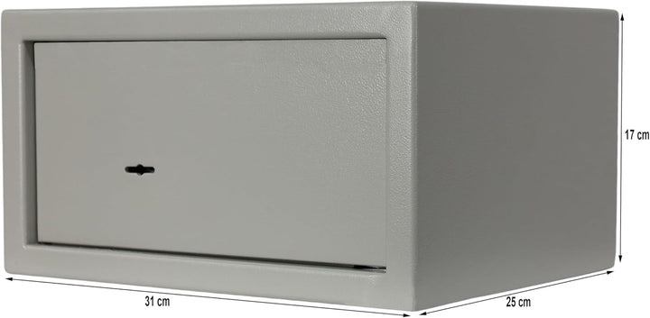 Möbeltresor Safe Tresor Geldschrank Wandtresor Wandsafe Schlüssel Wertsachen S2 - silber M Silber, M