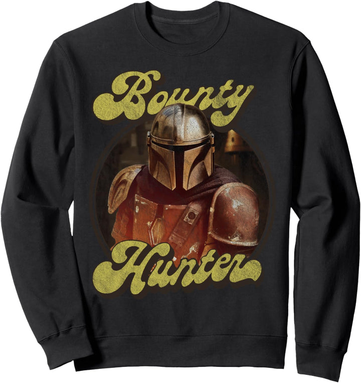 Star Wars The Mandalorian Retro Bounty Hunter Portrait Sweatshirt