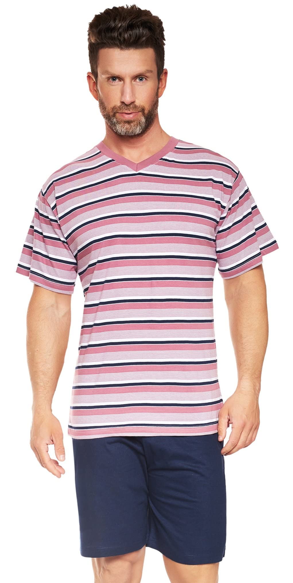 Selente Sweet Dreams moderner und bequemer Herren Schlafanzug/Shorty, mit weicher Baumwolle, Verschi