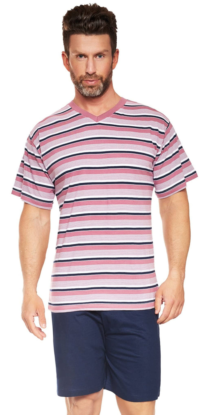 Selente Sweet Dreams moderner und bequemer Herren Schlafanzug/Shorty, mit weicher Baumwolle, Verschi