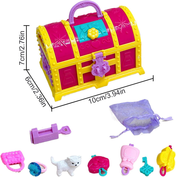Schmuckschatulle für Mädchen, Schatzkiste für Kinder | Schmuck-Organizer - Schatz Schmuckschatulle S