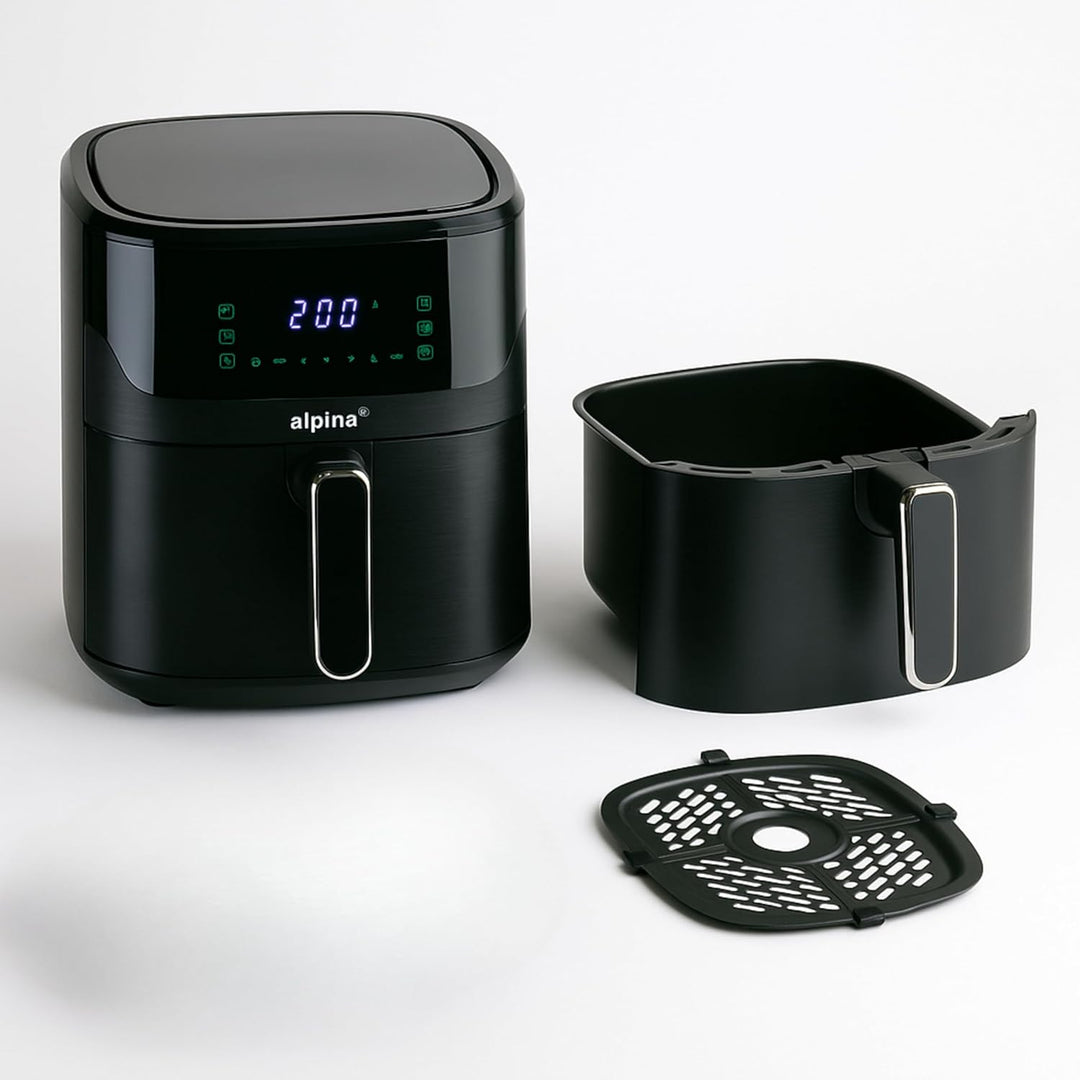 alpina Digitale Heissluftfritteuse 6L - Airfryer für 4 bis 6 Personen - Air Fyer mit einstellbarer T