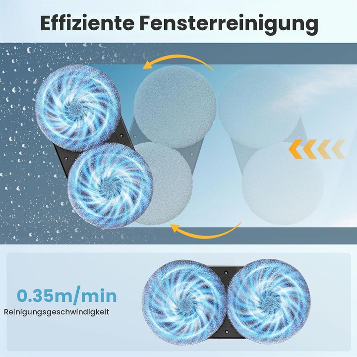 Fensterputzroboter 3000 PA 0.35m/min Saugleistung Glasreinigungsroboter Elektrischer Fensterreiniger