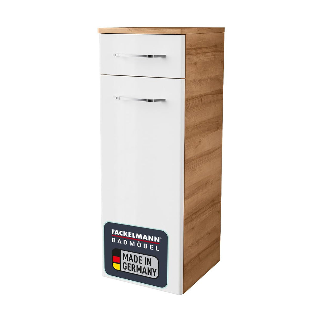 FACKELMANN Milano Midischrank mit Tür und Schublade – Schrank für Badezimmer (30,5 cm x 83 cm x 32 c