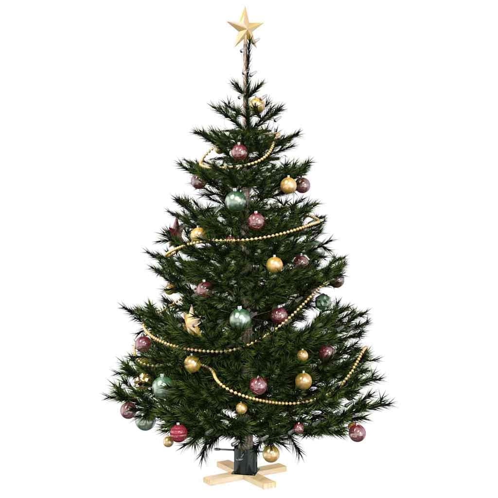 vidaXL Weihnachtsbaumständer Grün 50 x 50 x 16 cm Massives Kiefernholz, Wohnzimmer, moderner Feierta