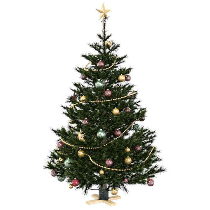 vidaXL Weihnachtsbaumständer Grün 50 x 50 x 16 cm Massives Kiefernholz, Wohnzimmer, moderner Feierta