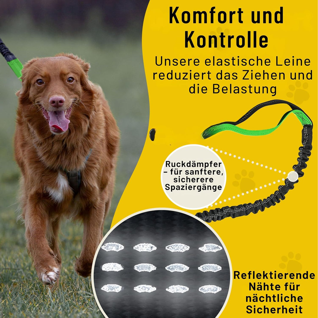 Hundefreund Bungeeteil für Joggingleine | Verlängerung für Hundeleine | Ersatzleine mit elastischem