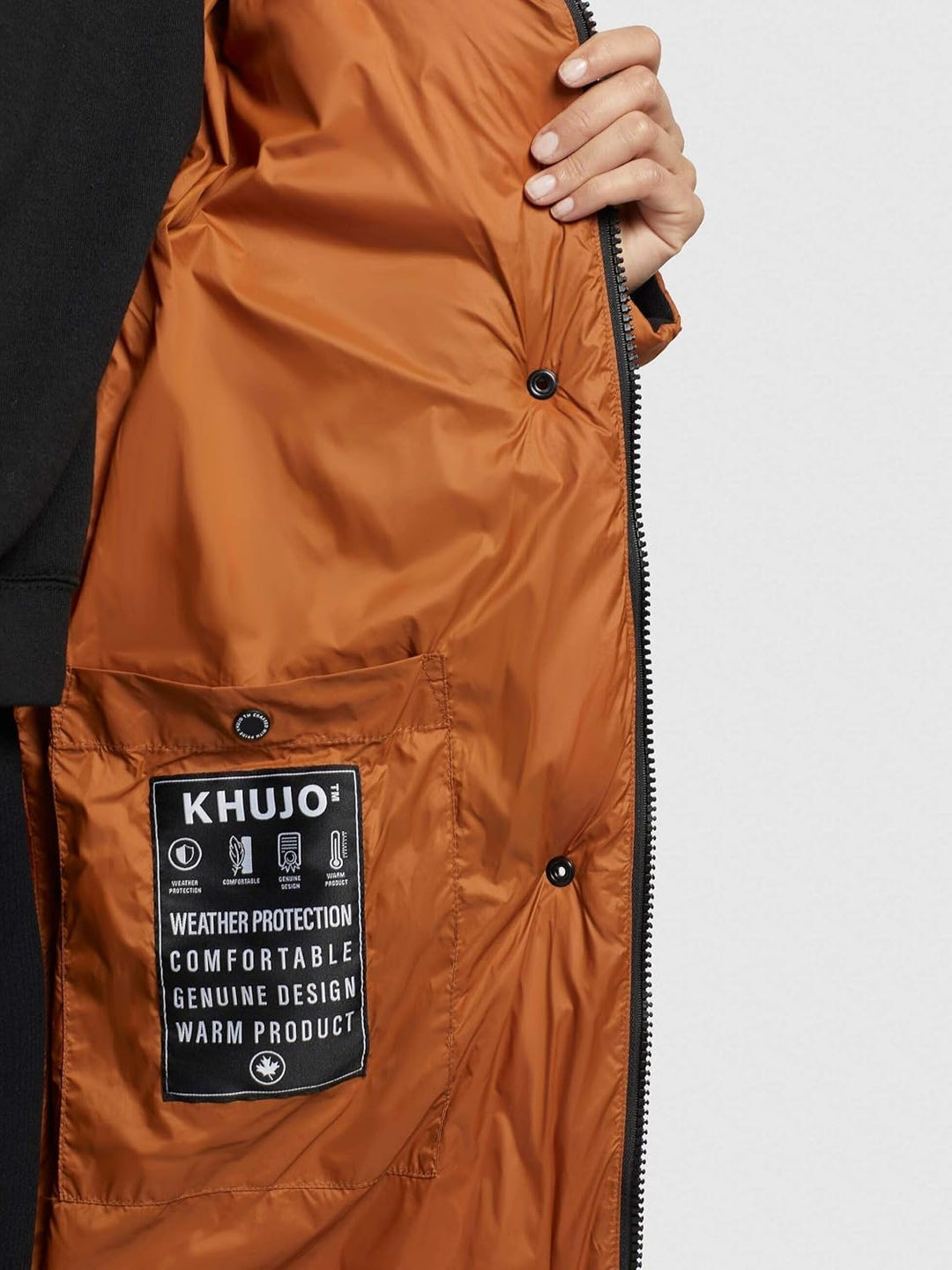 khujo Giesa Frauen Wintermantel schwarz Basics, Casual Wear, Streetwear S braun, S braun