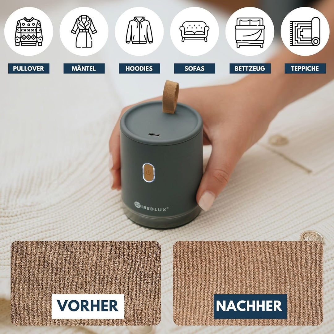 Fusselrasierer elektrisch – Fusselentferner & Entfussler für Kleidung, kompakt & tragbar – wiederauf