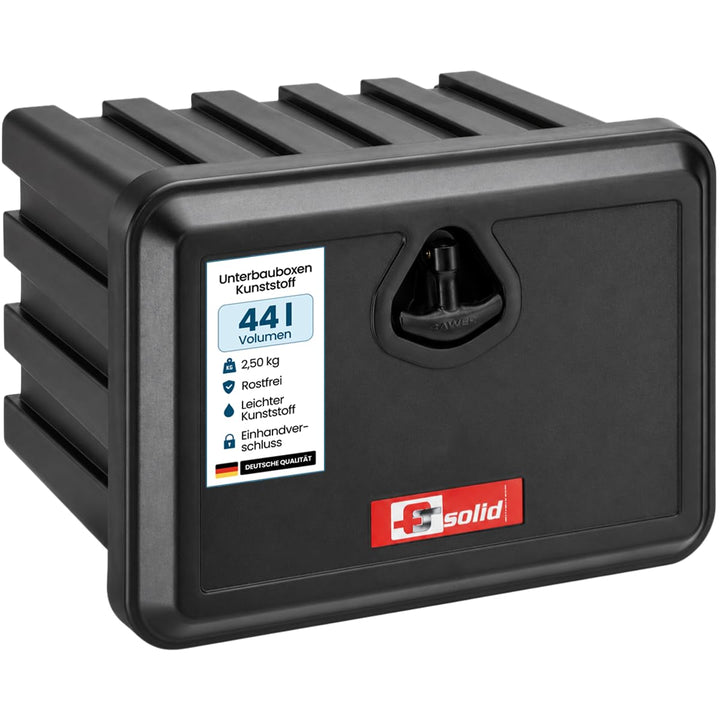 FTsolid Unterbaubox Staubox Anhängerkiste Gurtkiste Unterflurbox Werkzeugkiste (500x365x400), 500x36