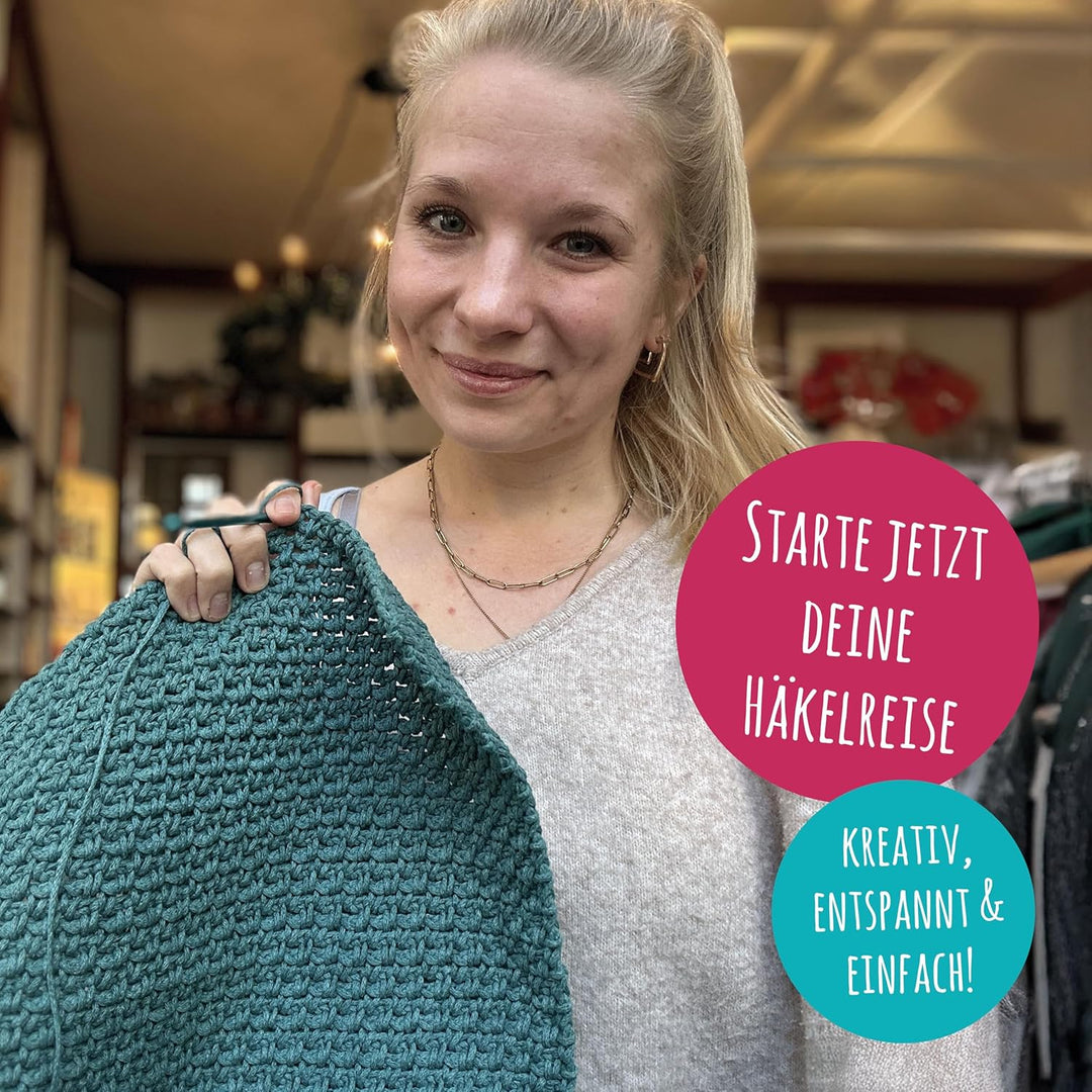HÄKEL LIESE Häkelset für Anfänger – Platzsets häkeln & Tischsets Stoff selbst machen | DIY Häkelset