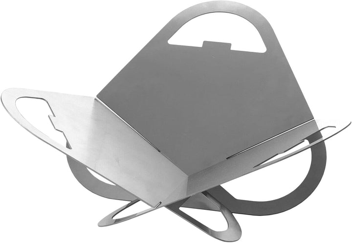 Feuerstelle 56 x 56 cm aus Edelstahl Mobile Feuerschale BBQ Lagerfeuer klappbar Gartenfeuer Feuerkor