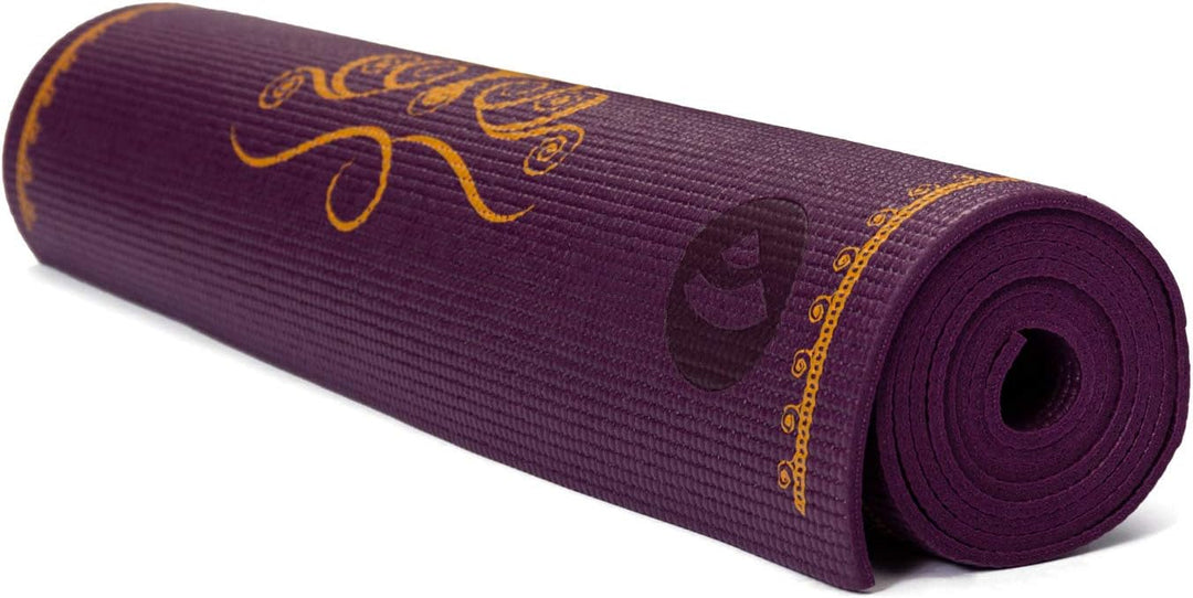 Yogamatte LEELA COLLECTION, viele Farbkombinationen und Design-Prints, Sticky Mat, leichte PVC-Matte