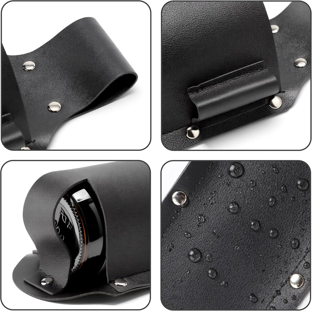 Biergürtel aus PU Leder, Bierhalter zum Befestigen am Gürtel, Tragbarer Bierholster im Cowboy-Design