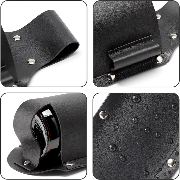 Biergürtel aus PU Leder, Bierhalter zum Befestigen am Gürtel, Tragbarer Bierholster im Cowboy-Design