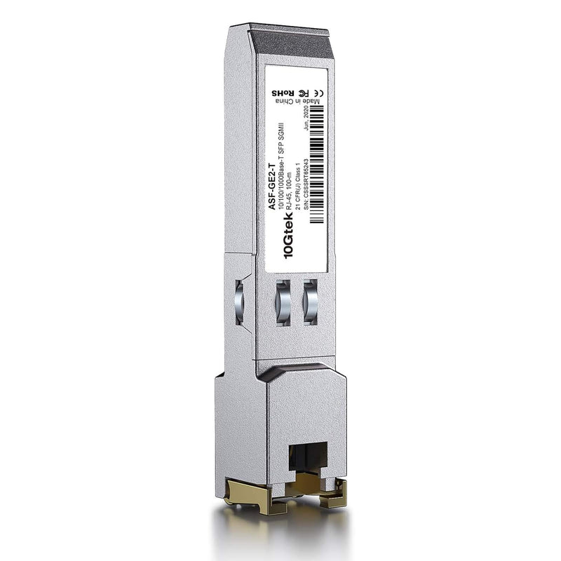 10Gtek 10/100/1000Base-T SFP RJ45 Modul, Auto-Negotiation Kupfer Mini-Gbic Transceiver Kompatibel fü