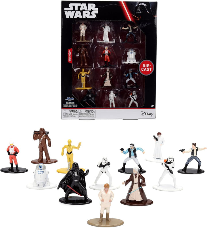 Jada - Star Wars Nanofigs 12er Pack - Set 12 Mini-Figuren aus Metall Die-Cast zum Sammeln, Modell 93