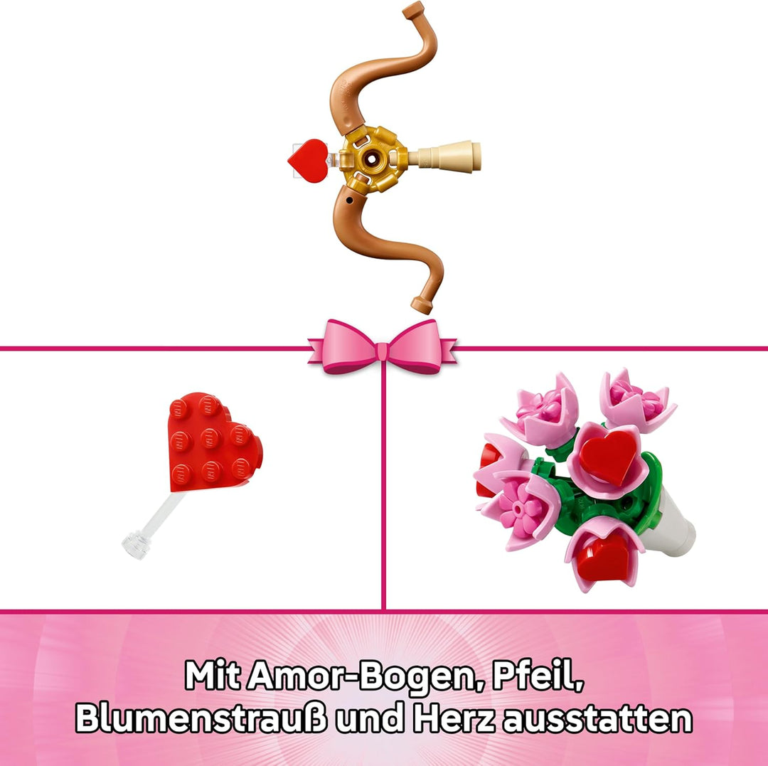 LEGO Looney Tunes Liebesbote Tweety - Modellbau zu Looney Tunes mit Zubehör - Blumenstrauss, Herz, A