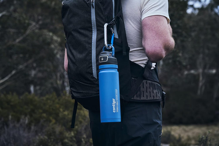 Contigo Free Flow Edelstahl-Trinkflasche, 100% auslaufsicher, grosse BPA-freie isolierte Thermo-Wass