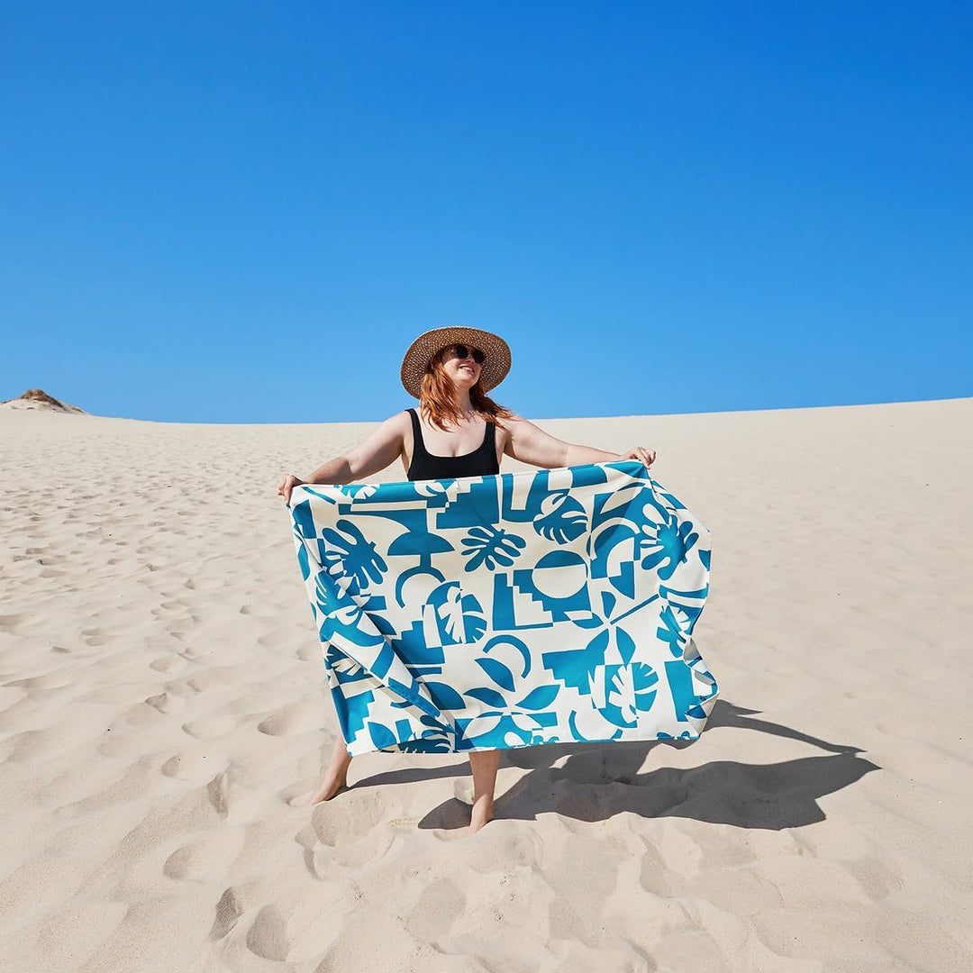 Dock & Bay Strandhandtuch - Schnell trocknende Mikrofaser, ohne Sand - Kompakt, Leicht - 100% recyce