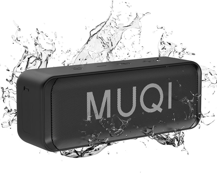 MUQI Bluetooth Lautsprecher, Musikbox mit IPX7 Wasserdicht,kabelloser Boxen 10W Stereo Sound intensi