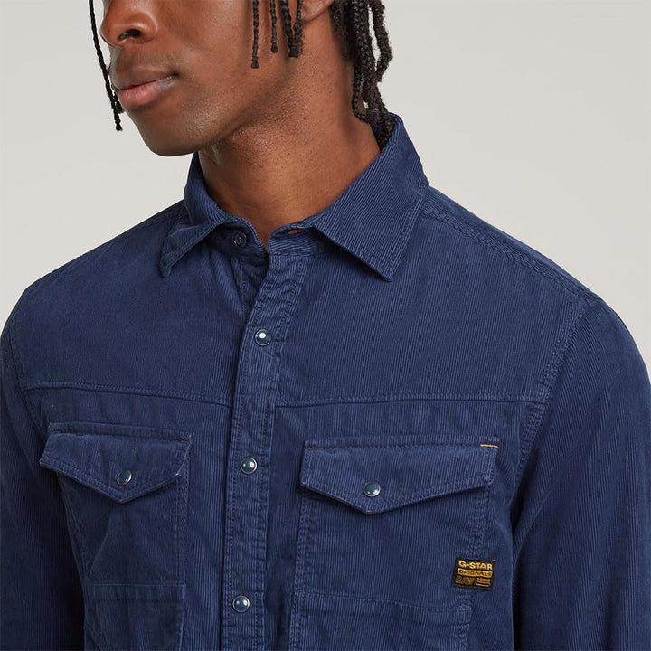 G-STAR Herren Dakota Slim Hemd Shirt, Blau (Dk Sea Blue Gd D25223-c436-g702)