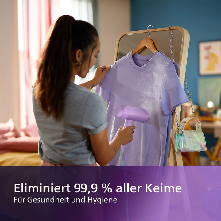 Philips 3000-Serie Tragbarer Dampfglätter - 1000 W, Dampfleistung 20 g/min, 100ml Wassertank, Kein B