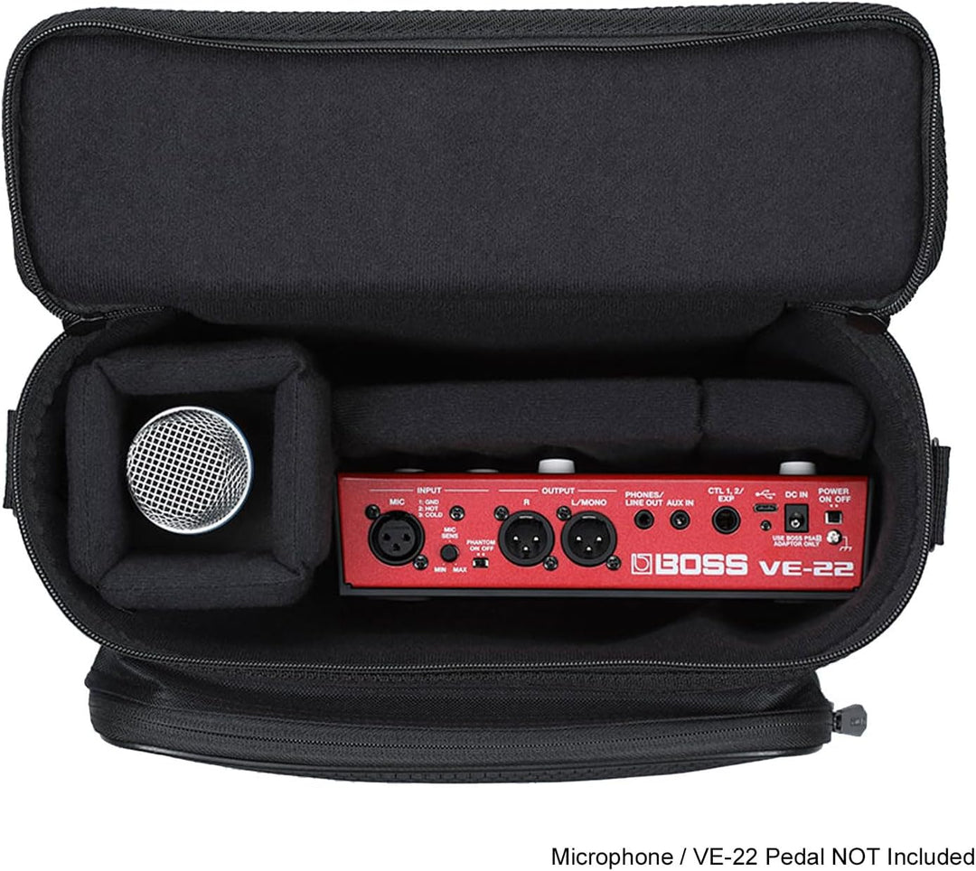 BOSS CB-VE22 Tasche für Effektgerät Vocal-Performer VE-22 / VE-20 + keepdrum XLR-Kabel 6m