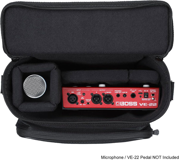 BOSS CB-VE22 Tasche für Effektgerät Vocal-Performer VE-22 / VE-20 + keepdrum XLR-Kabel 6m