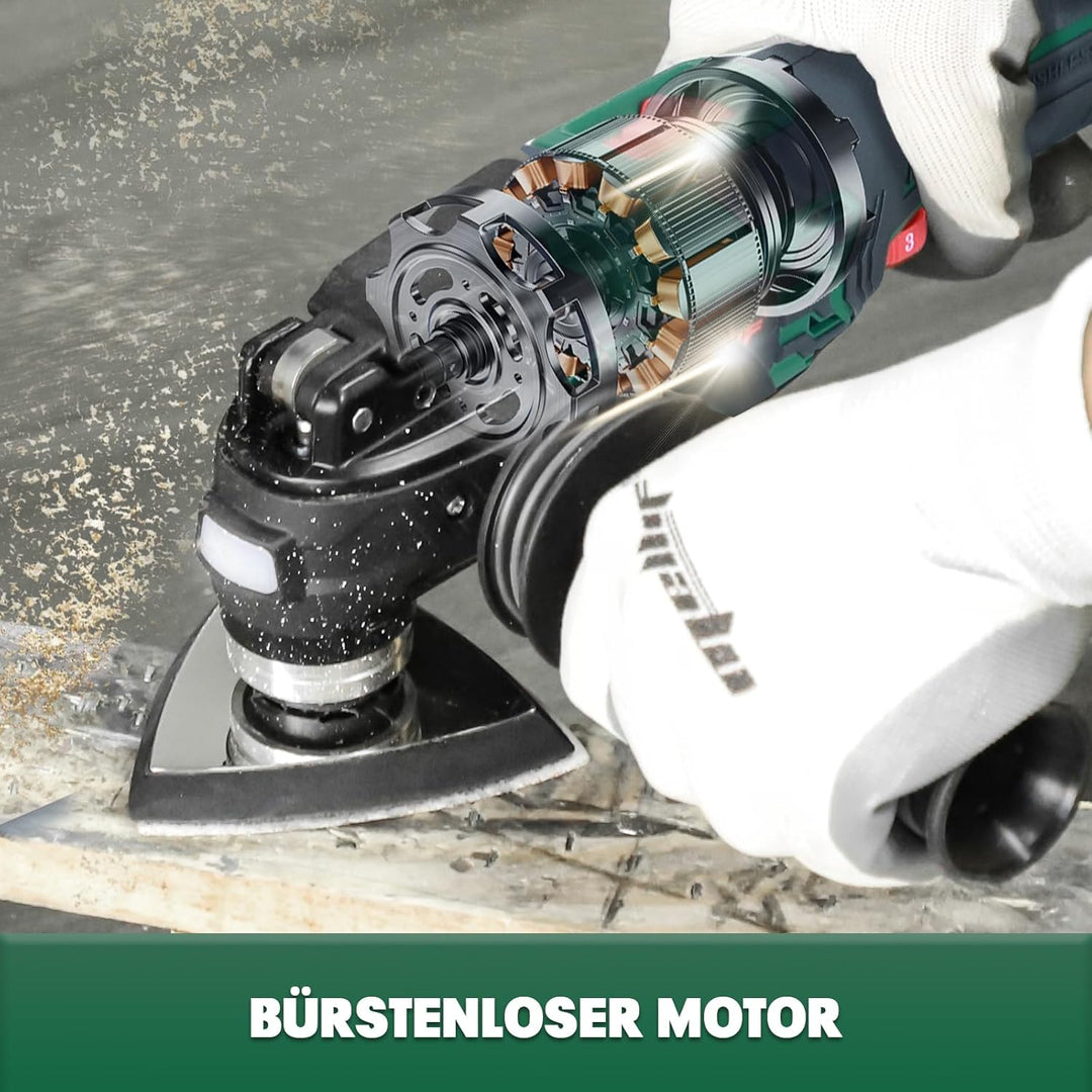 Mellif Akku Multitool, Multifunktionswerkzeug Kompatibel Mit Makita 18V, Bürstenloser Motor, 6-Stufi
