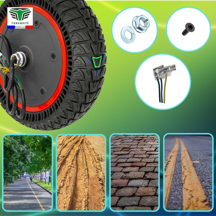 Motor Vorderrad Scooter Xiaomi Pro Pro2 Mercedes AMG (Solid Tire Mountainbike) Schwarz, Schwarz