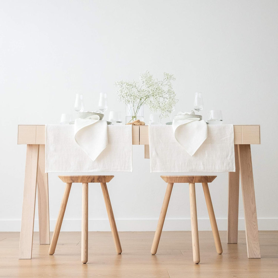 LinenMe Lara Servietten, 50,8 x 50,8 cm, gebrochenes Weiss, 4 Stück 20 x 20" Gebrochenes Weiss, 20 x