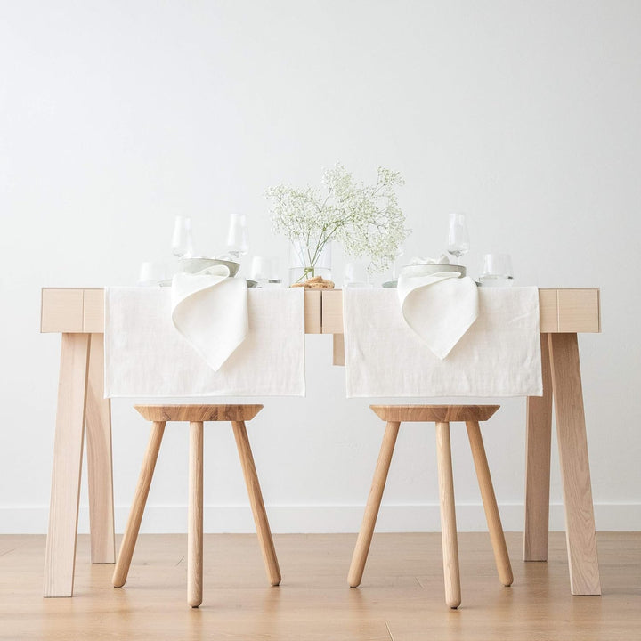 LinenMe Lara Servietten, 50,8 x 50,8 cm, gebrochenes Weiss, 4 Stück 20 x 20" Gebrochenes Weiss, 20 x