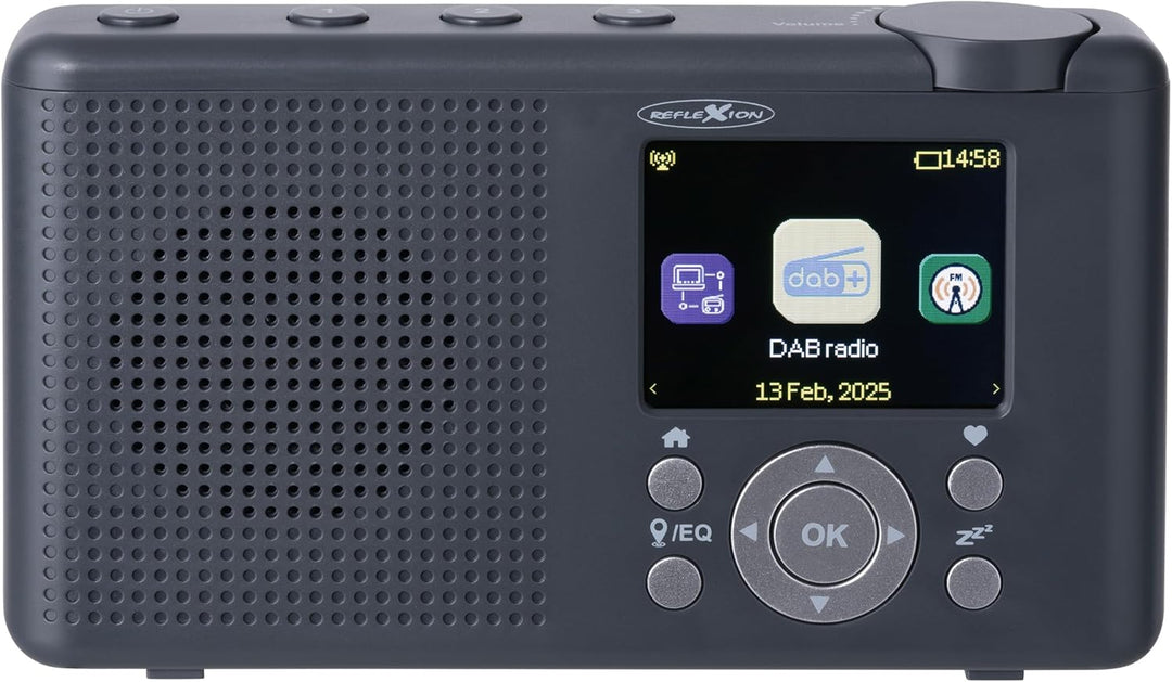 Reflexion TRA-23INT Tragbares DAB- und Internetradio mit Radio und Akku(UKW, DAB, DAB+, RDS, Farbdis