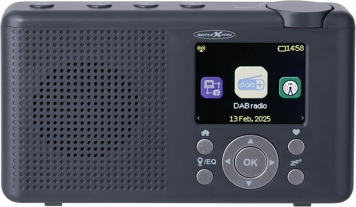 Reflexion TRA-23INT Tragbares DAB- und Internetradio mit Radio und Akku(UKW, DAB, DAB+, RDS, Farbdis