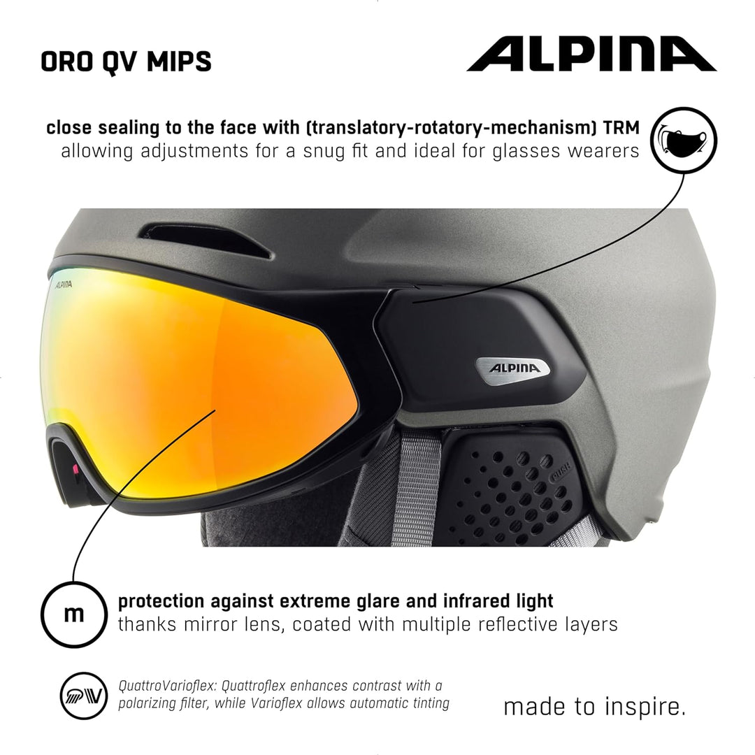 Alpina ORO QV MIPS - Unisex Visierhelm 51-55 cm, 51-55 cm