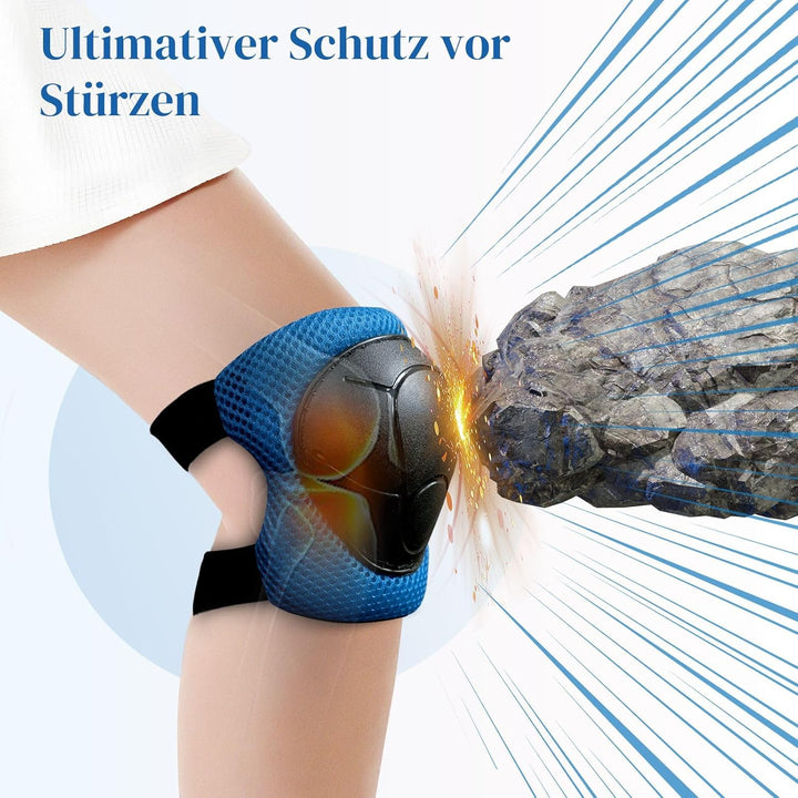 Knieschoner Kinder Schoner Inliner Protektoren: [6er Set] Schützer Inline Skates Kinder Knieschützer