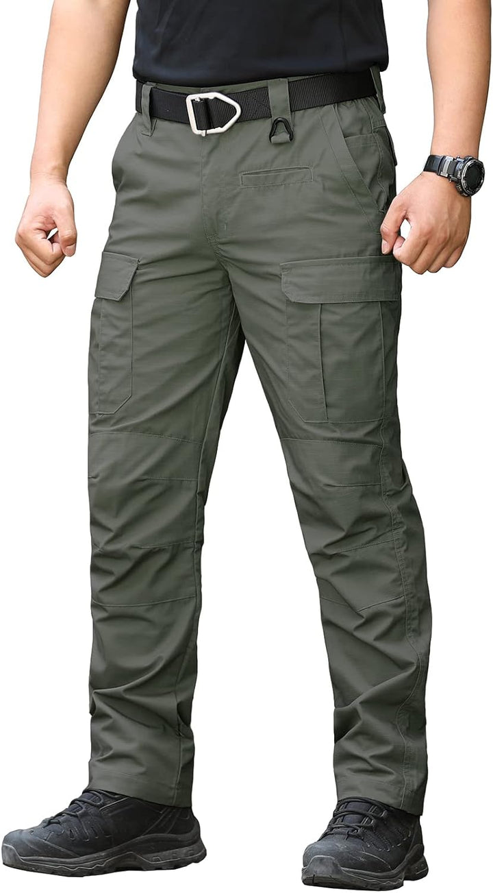 CARWORNIC Herren Taktische Militär Hose Wasserdicht Arbeit Cargohose 30W / 32L Armeegrün, 30W / 32L