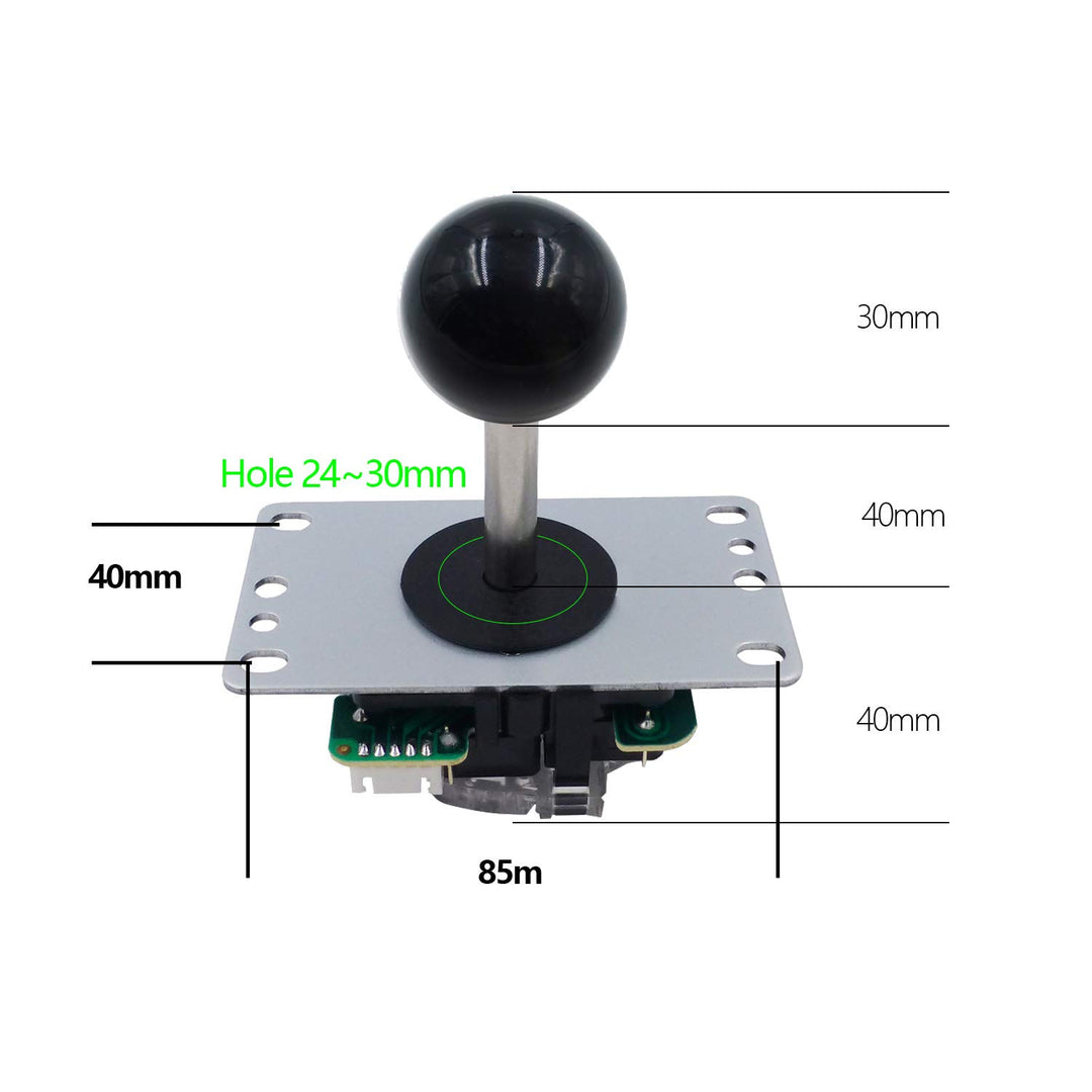 SJ@JX Arcade Game 2 Player Controller DIY Kit Microswitch Button 4&8 Way Joystick Zero Delay USB Enc