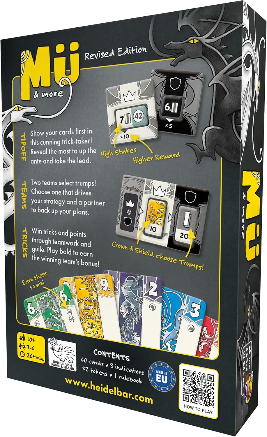 HeidelBär Games - Mü & More - Card Game Family Game - English - 3-6 Players - Ages 10+
