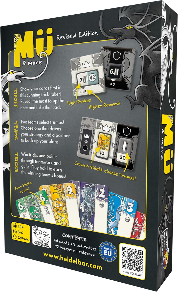 HeidelBär Games - Mü & More - Card Game Family Game - English - 3-6 Players - Ages 10+