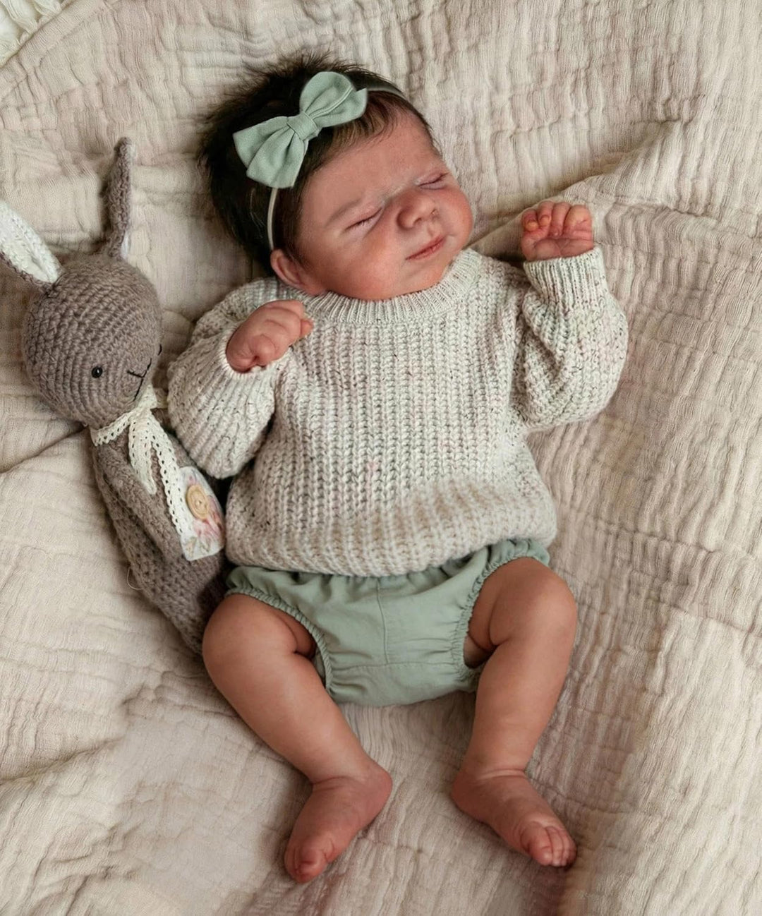 Zero pam Reborn Baby Mädchen-48CM Reborn Baby Vollsilikon Lebensecht, Lebensechte Babypuppen Wie Ech