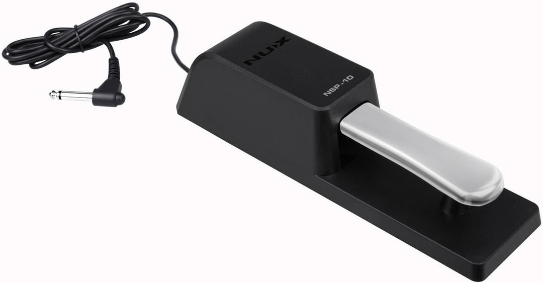 NU-X | NSP-10 Piano Sustain Pedal – Momentary Action, Polaritätsschalter, 2 m Kabel, 6,3 mm Klinke,