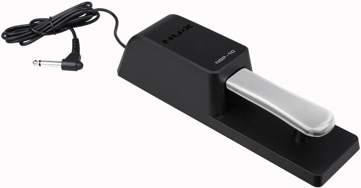 NU-X | NSP-10 Piano Sustain Pedal – Momentary Action, Polaritätsschalter, 2 m Kabel, 6,3 mm Klinke,