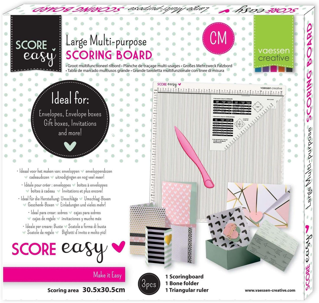 Vaessen Creative Score Easy Mehrzweck Falzbrett cm Offwhite, 30,5 x 30,5 cm, Weiss Weiss Single, Wei