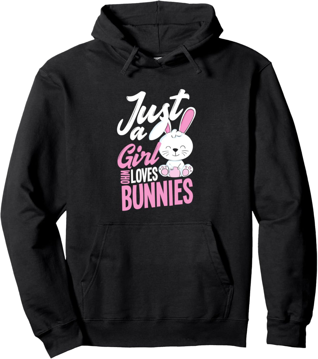 Nur ein Mädchen, das Kaninchen liebt Cute Rabbit Bunny Pullover Hoodie